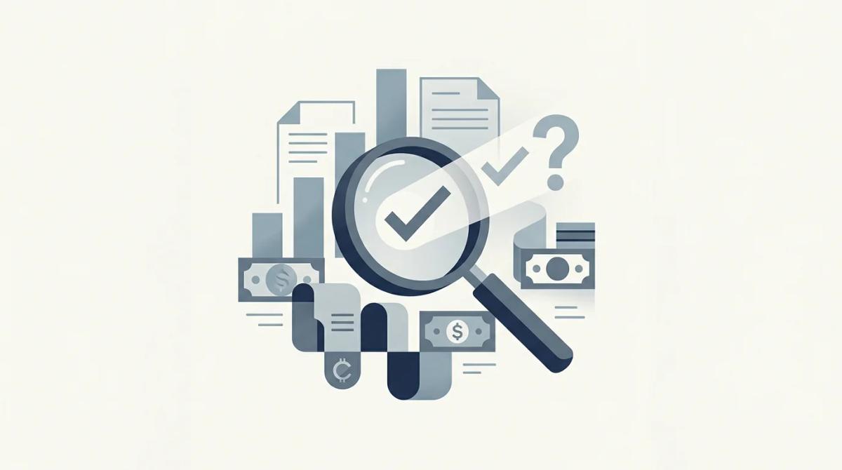 Neutral illustration of a magnifying glass separating myths from facts about eToro