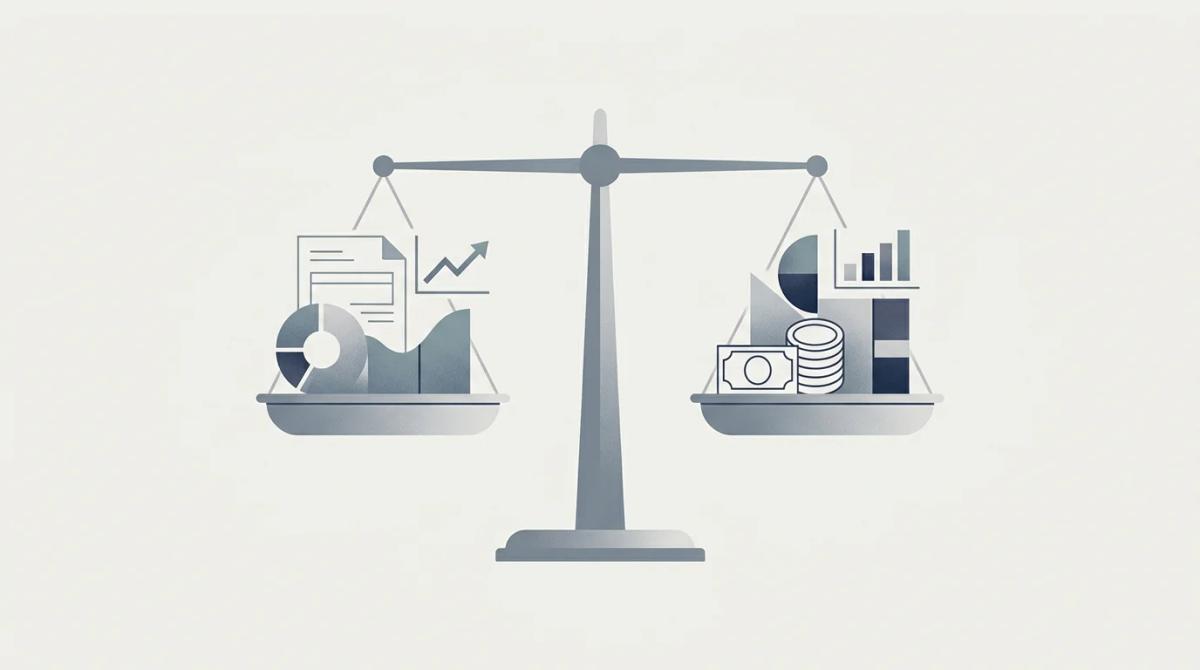 Balanced scale illustration suggesting how Goat Funded Trader compares to rivals