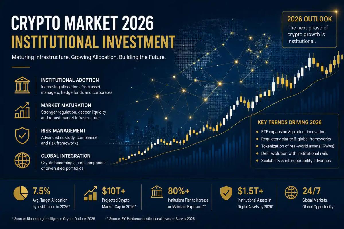 Crypto market 2026 institutional investment overview hero image
