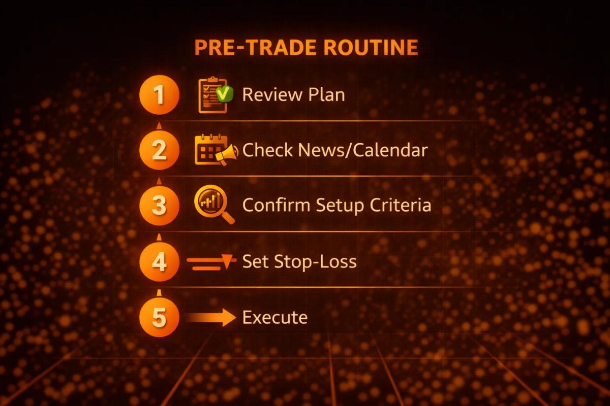 Pre-trade routine checklist for maintaining trading discipline