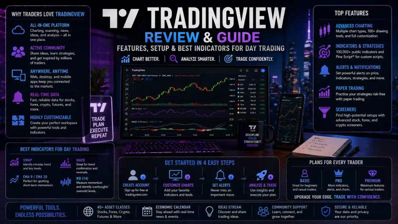 TradingView Review and Guide: Features, Setup & Best Indicators for Day Trading