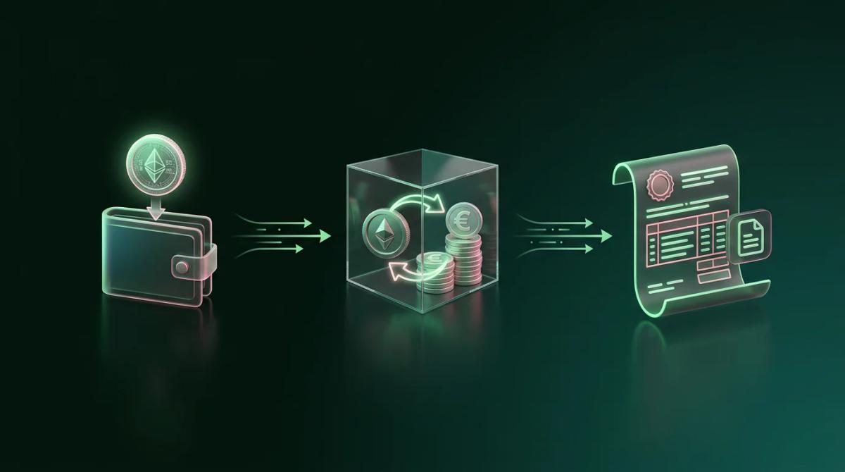 Timeline che illustra il momento di tassazione dello staking reward: dalla ricezione nel wallet al calcolo del valore in euro