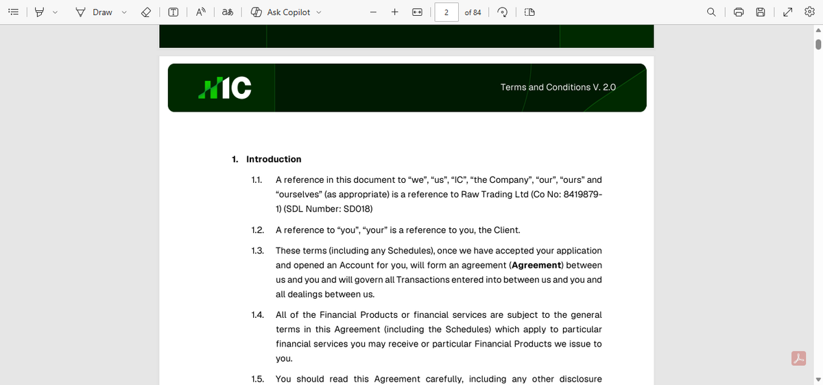 IC Markets Legal Documents page listing Raw Trading Ltd and FSA Seychelles license SD018