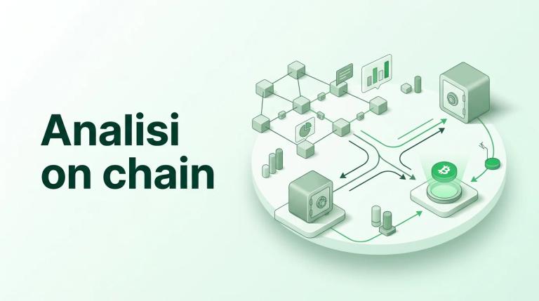 Schermo di blockchain trasparente con tracce di transazioni che si diramano verso wallet e exchange, illuminate da punti lumi