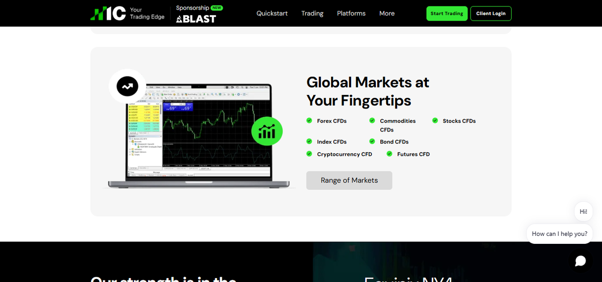 List of tradable markets on IC Markets including forex, indices, commodities and shares
