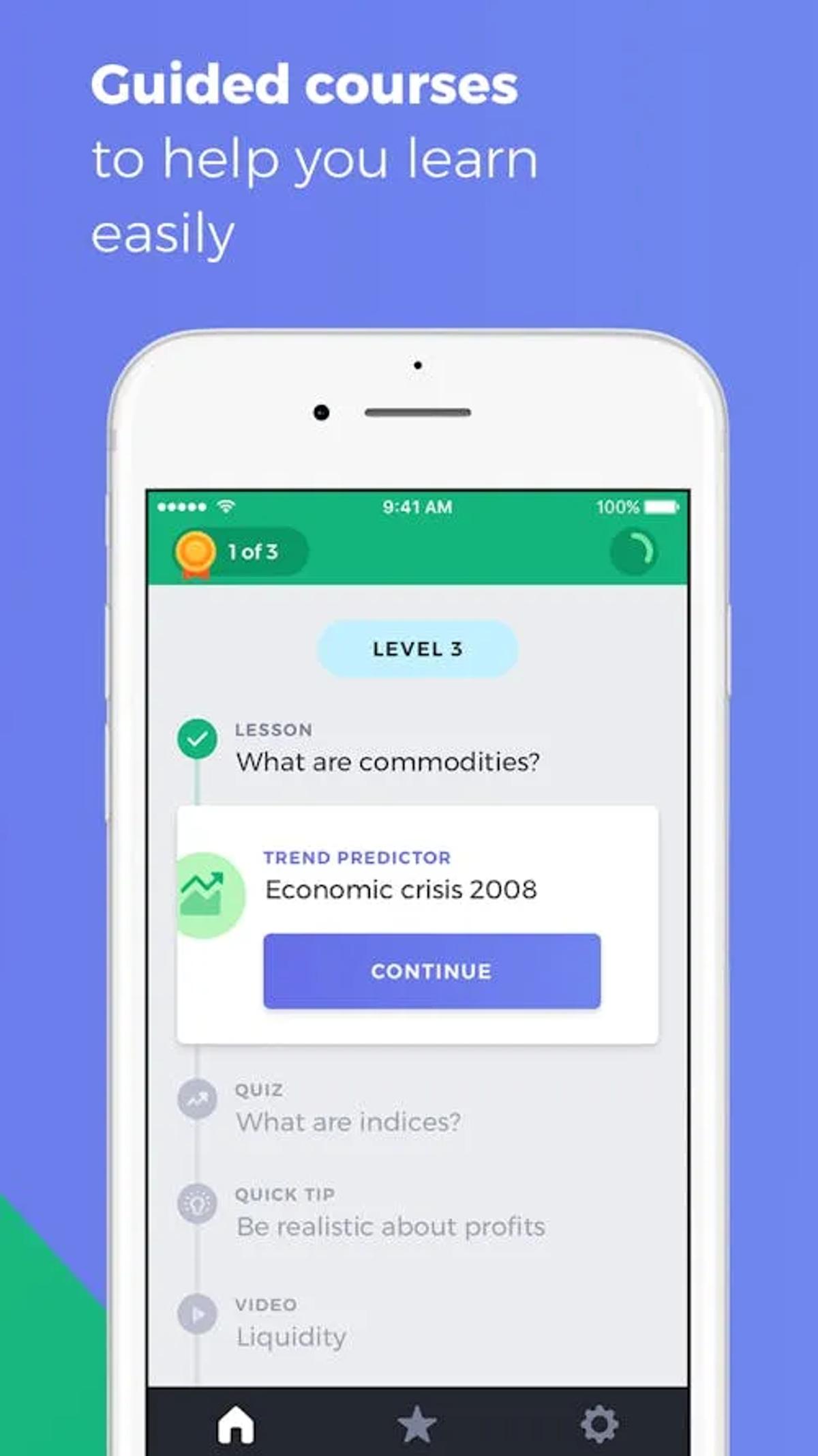 App Investmate de Capital.com con cursos estructurados y rutas de aprendizaje para traders