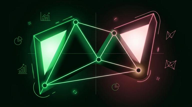 Sequenza di cinque punti geometrici collegati da linee di prezzo che formano una struttura armonica con annotazioni di rappor