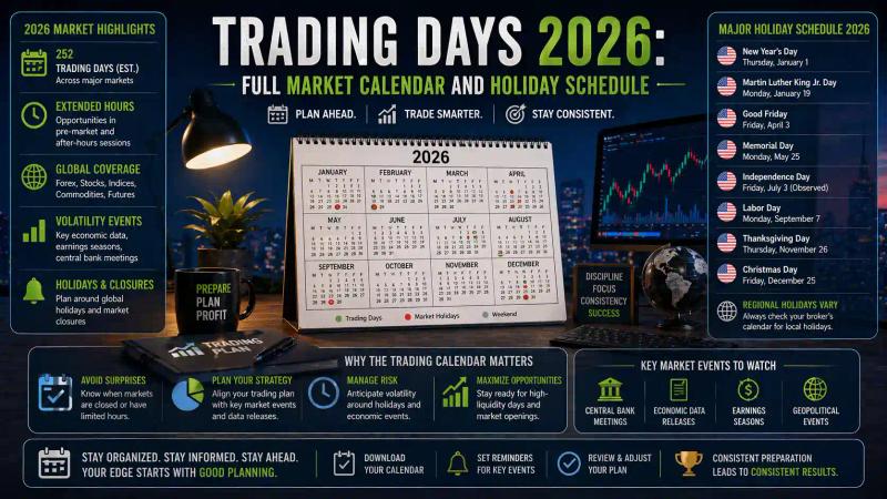 Trading Days 2026: Full Market Calendar and Holiday Schedule