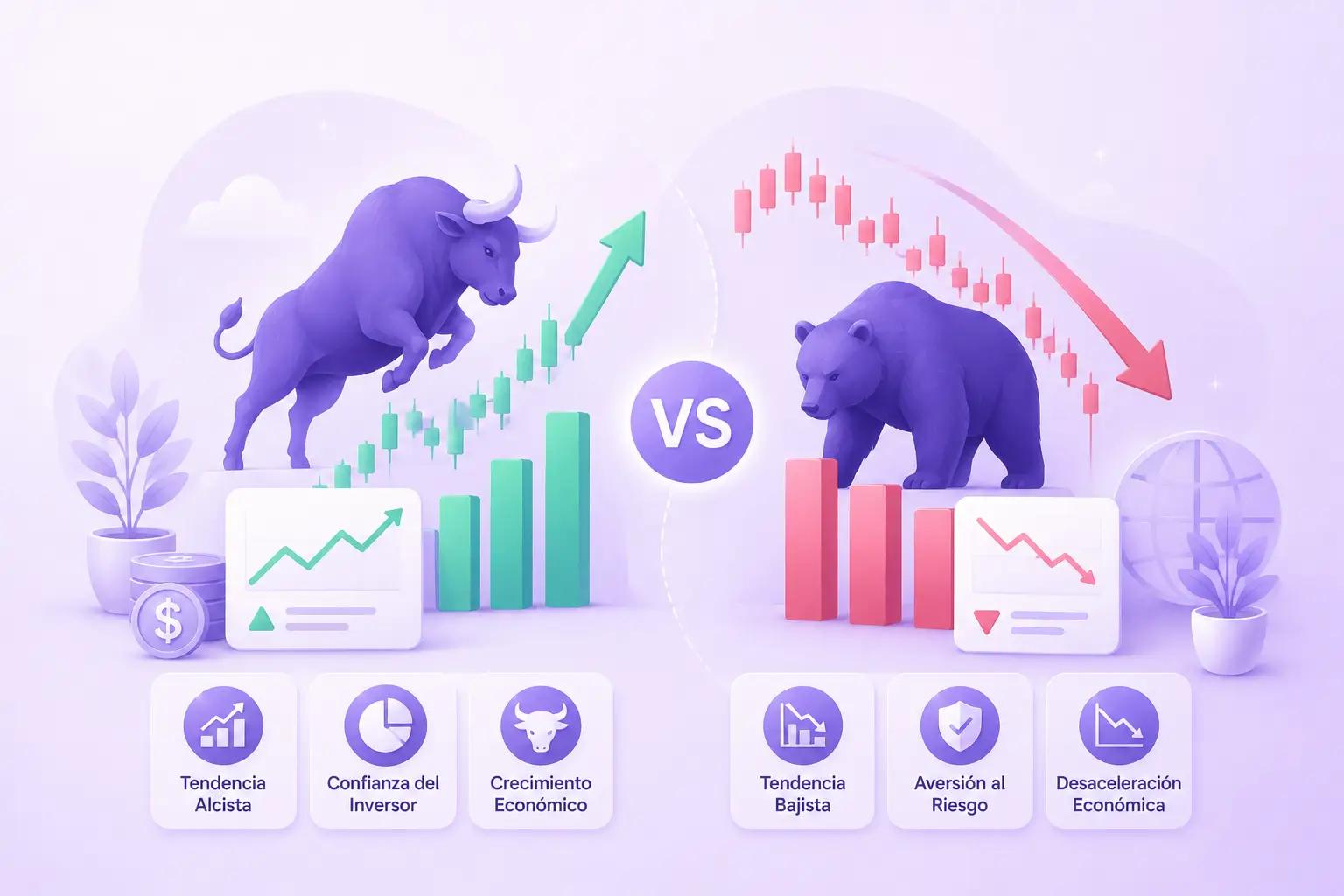 Mercado Alcista vs Bajista: Qué Son y Cómo Operar en Cada Uno