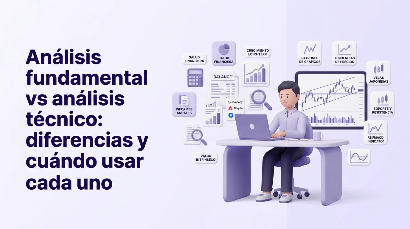 Análisis fundamental vs análisis técnico: diferencias y cuándo usar cada uno