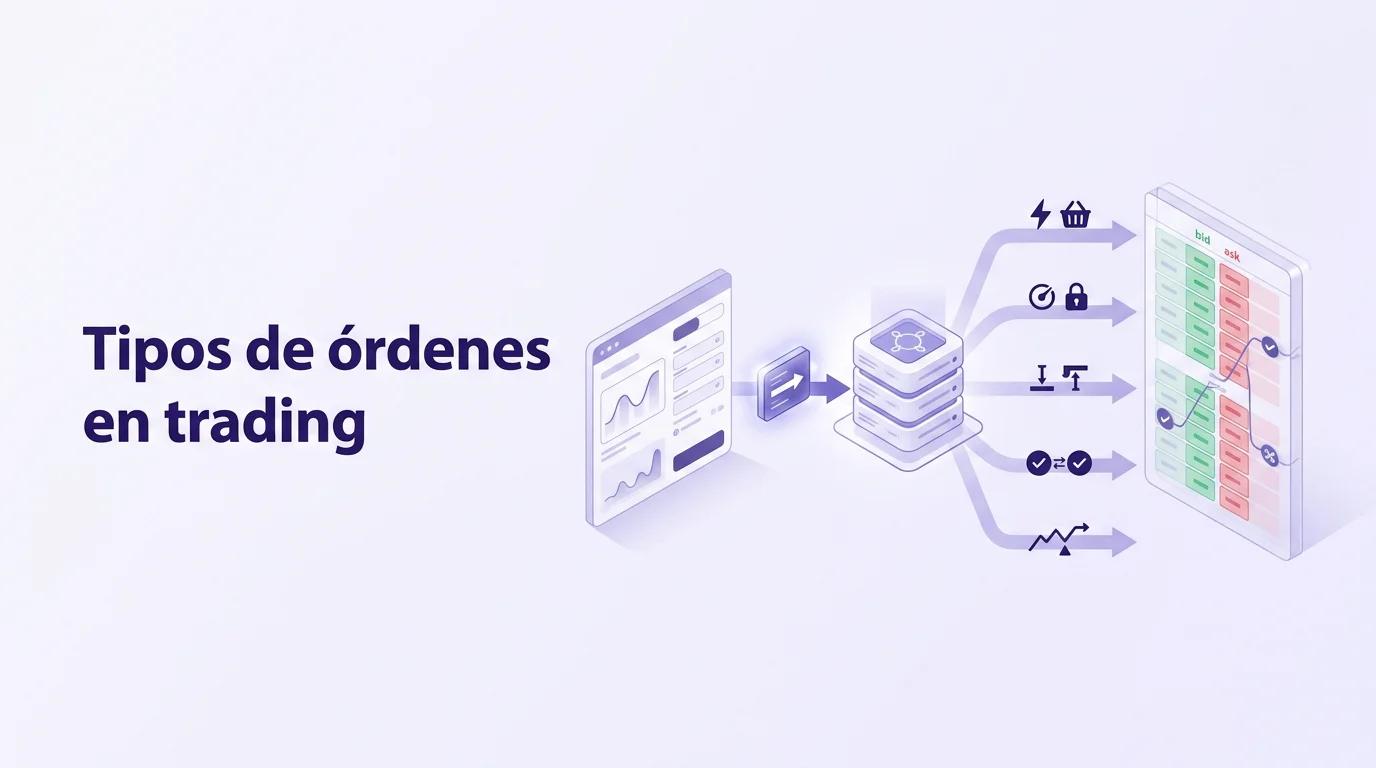 Tipos de órdenes en trading: market, limit, stop, OCO y trailing explicados