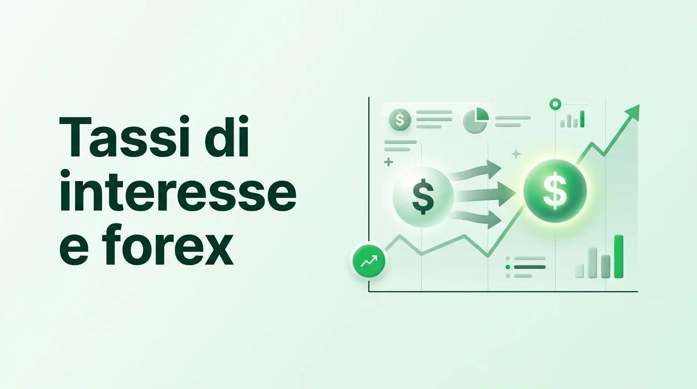Grafico di cambio valutario con frecce di flusso di capitale che convergono verso una valuta in rialzo