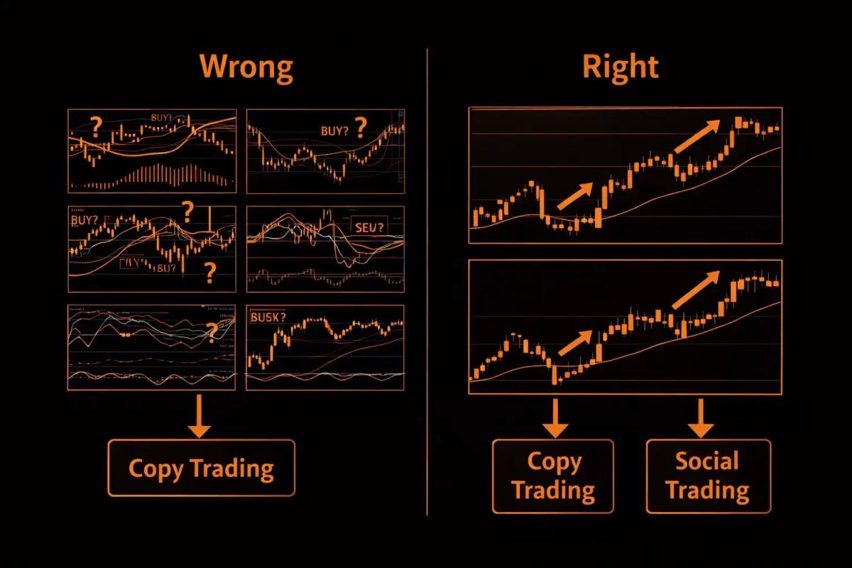 Comparison of overcomplicated six-timeframe analysis versus clean three-timeframe setup with aligned bias