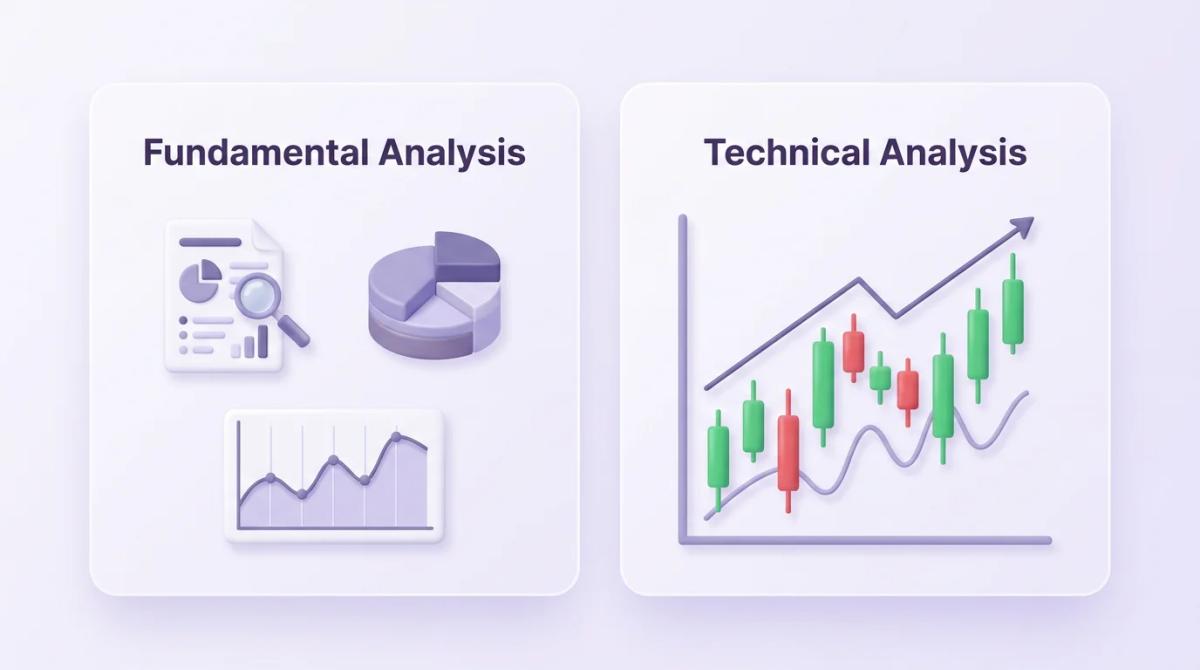 Tabla comparativa con filas de dimensiones y columnas de análisis fundamental versus técnico