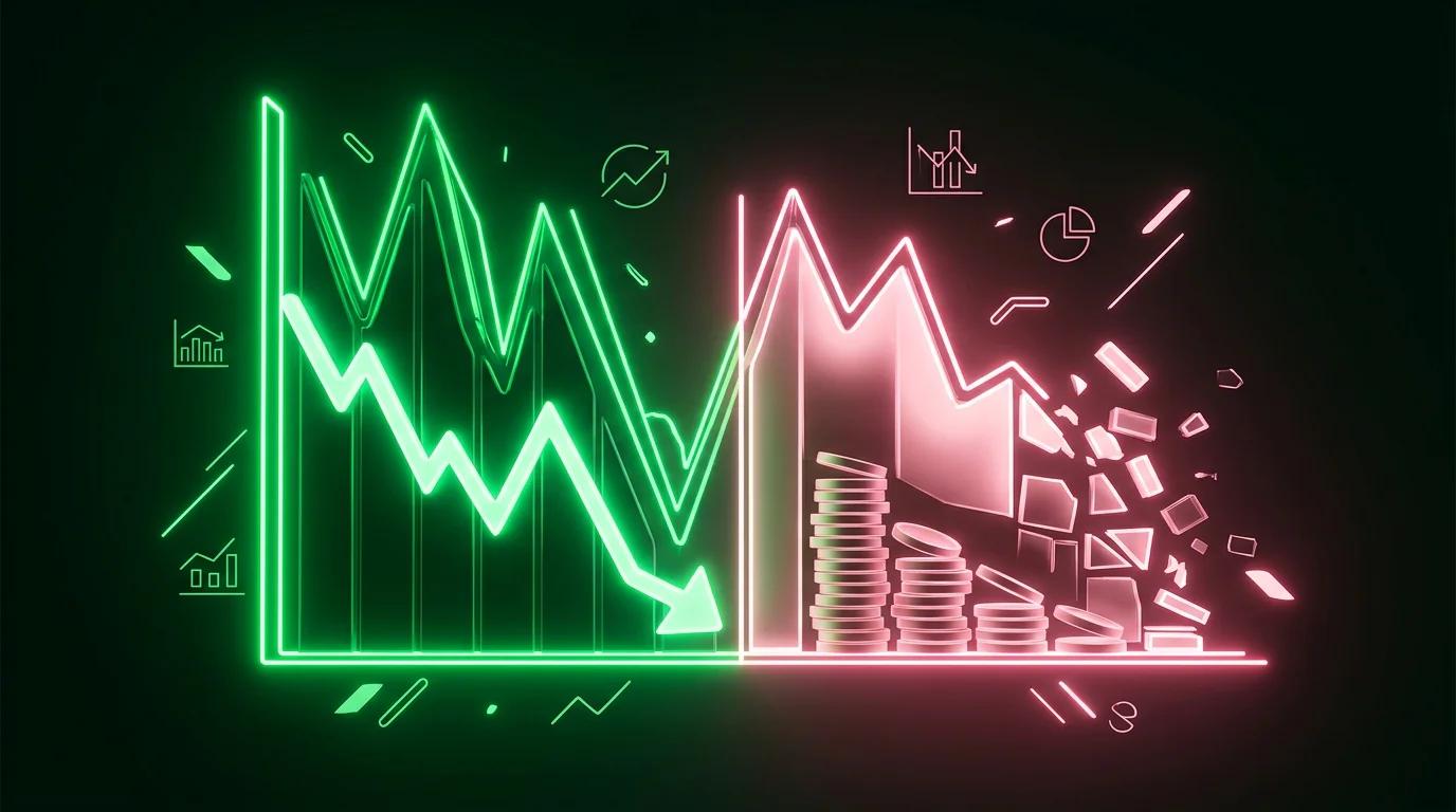 Trader che chiude rapidamente operazioni consecutive su un grafico, con il conto che si assottiglia visibilmente