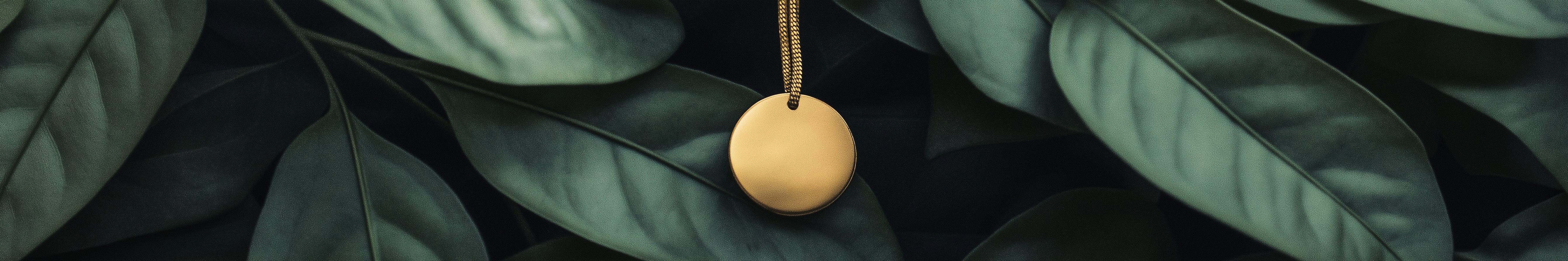 Gold Pendant o leaves