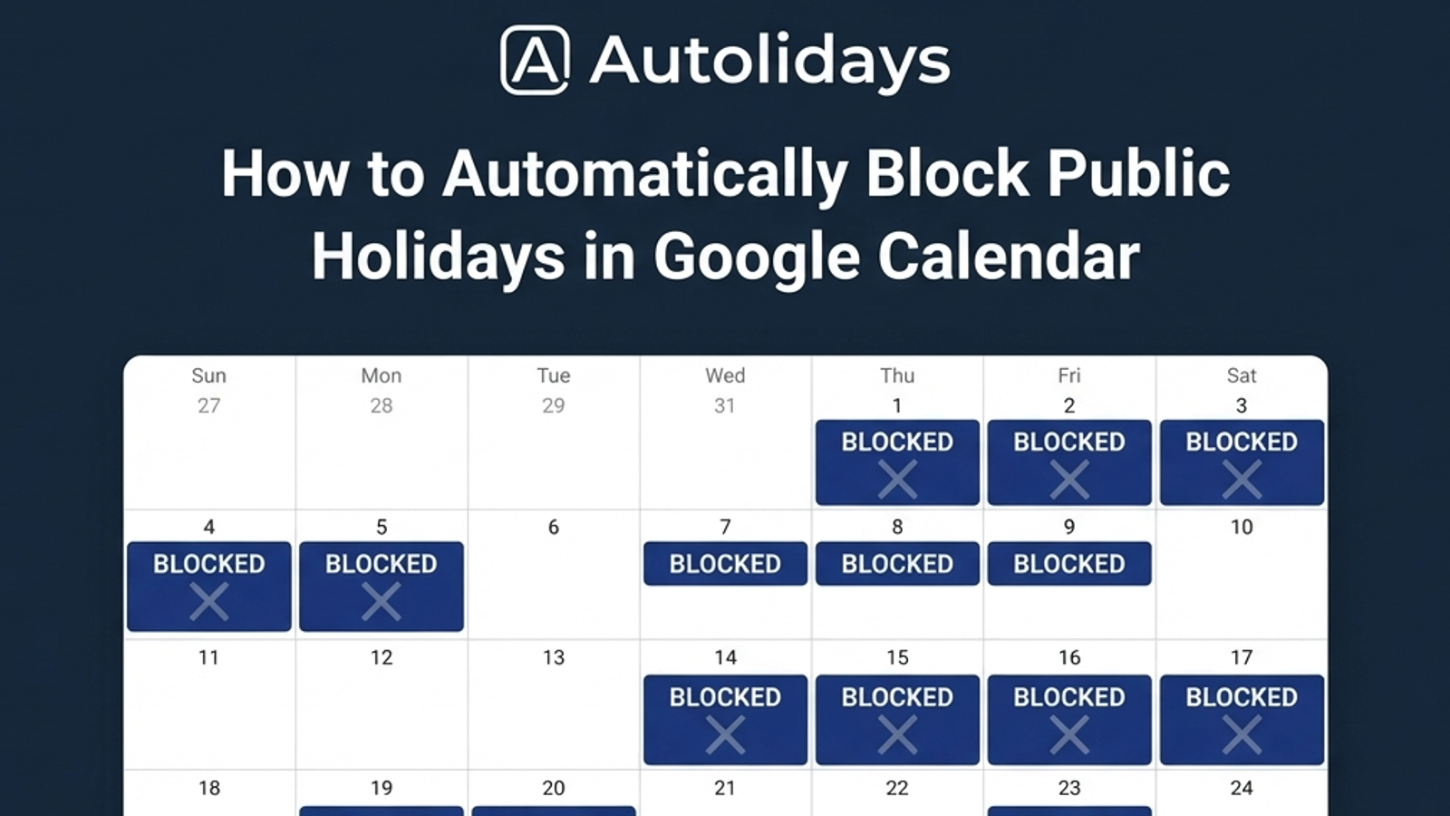 How to Automatically Block Public Holidays in Google Calendar