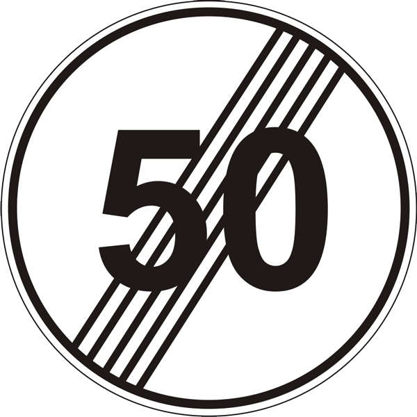 Yuqori tezlik cheklangan hududning oxiri