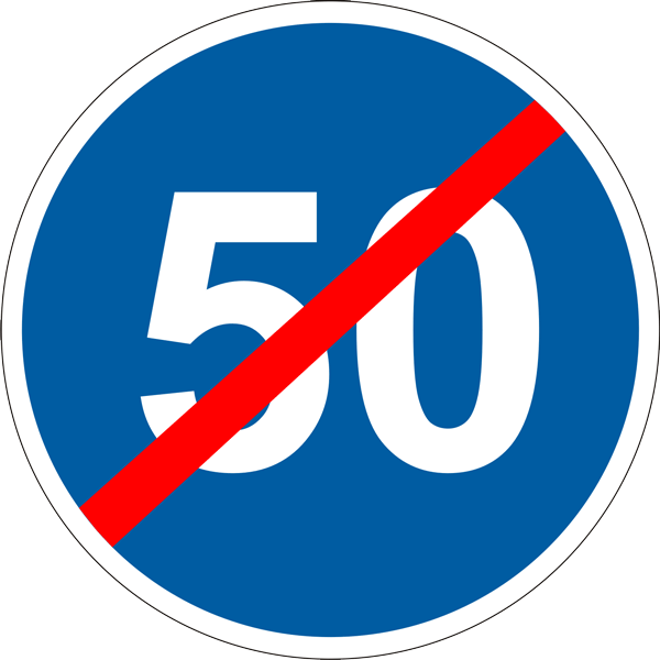 Eng kam tezlik belgilangan yo’lning oxiri