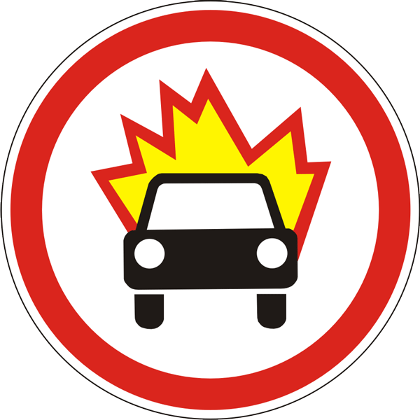 Portlovchi va yonuvchan yuklarga ega transport vositalarining harakatlanishi ta'qiqlanadi