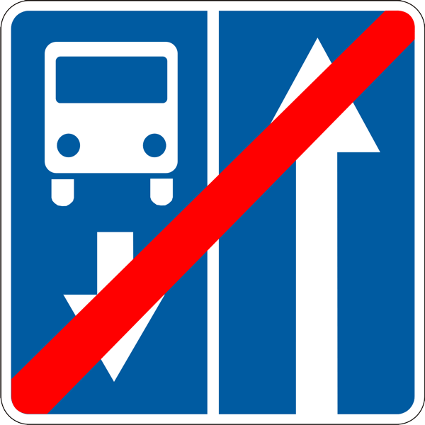 Belgilangan yo’nalishli transport vositalari uchun bo’lagi bor yo’lning oxiri