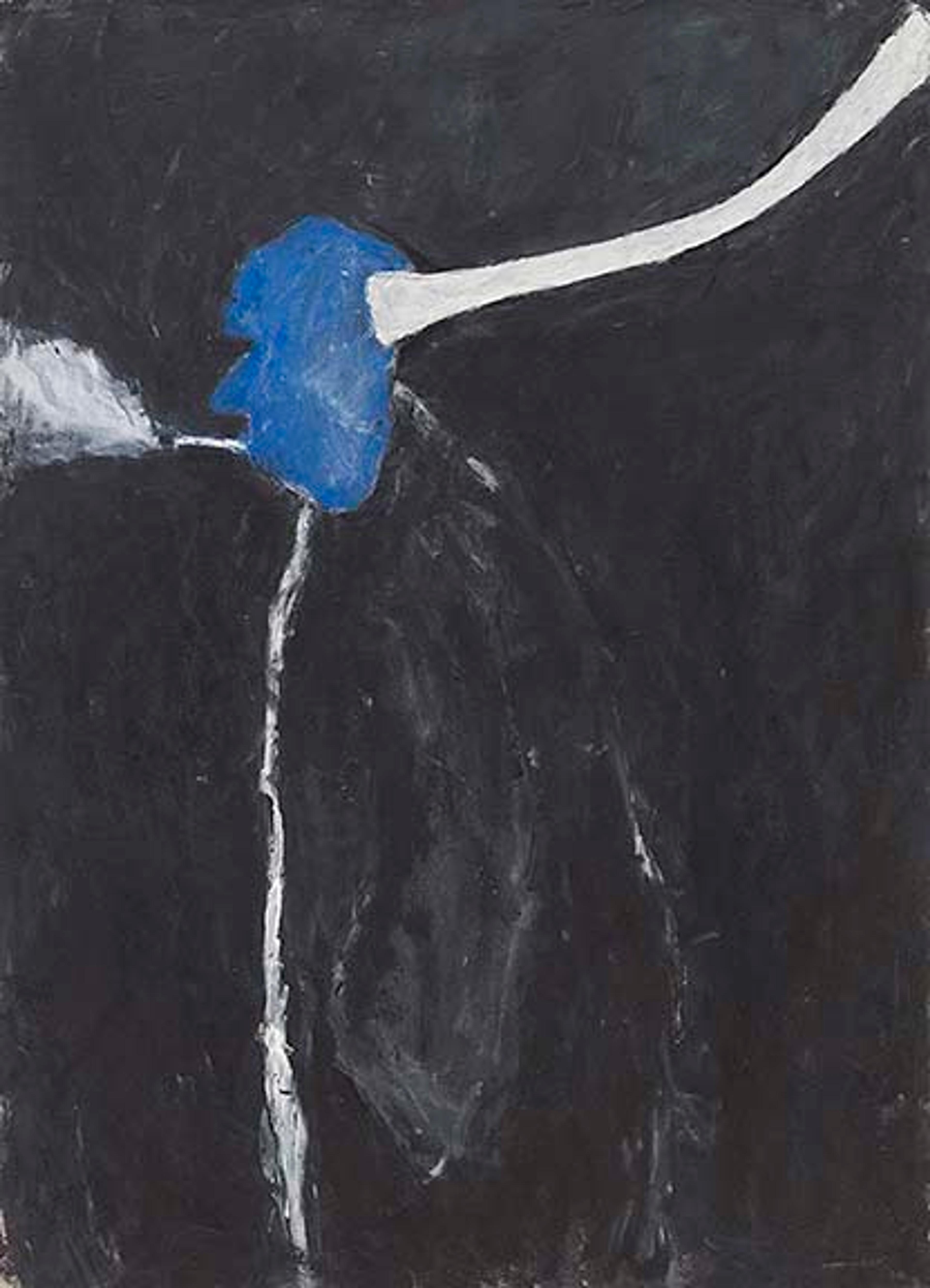 Susan Rothenberg (1945-2020), Smoker, 1978-79, acrylic and Flashe paint on canvas, 62 1/2 x 45 in. The Museum of Modern Art, New York. Gift of Edward R. Broida, 2005.