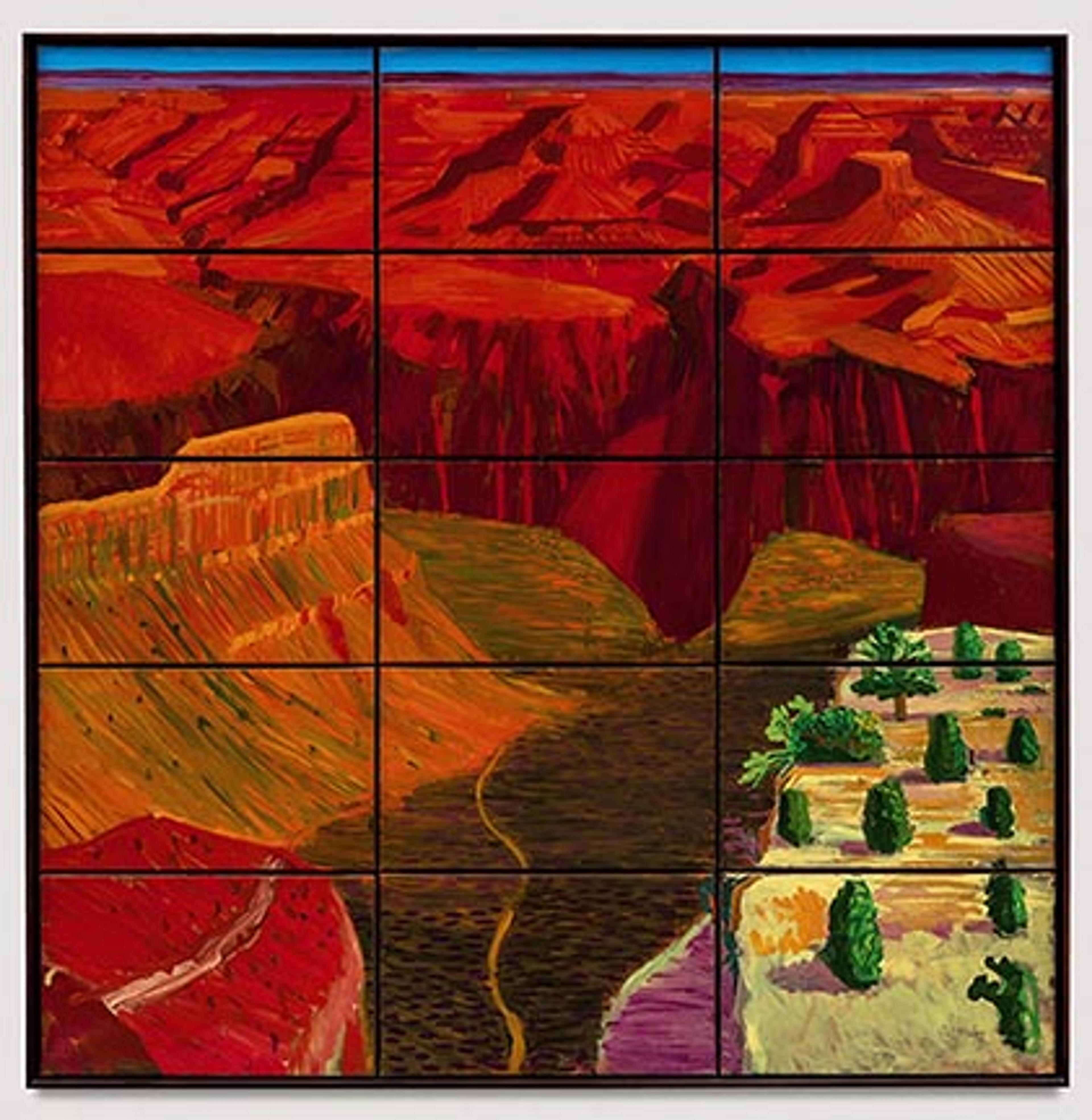 David Hockney  15 Canvas Study of the Grand Canyon