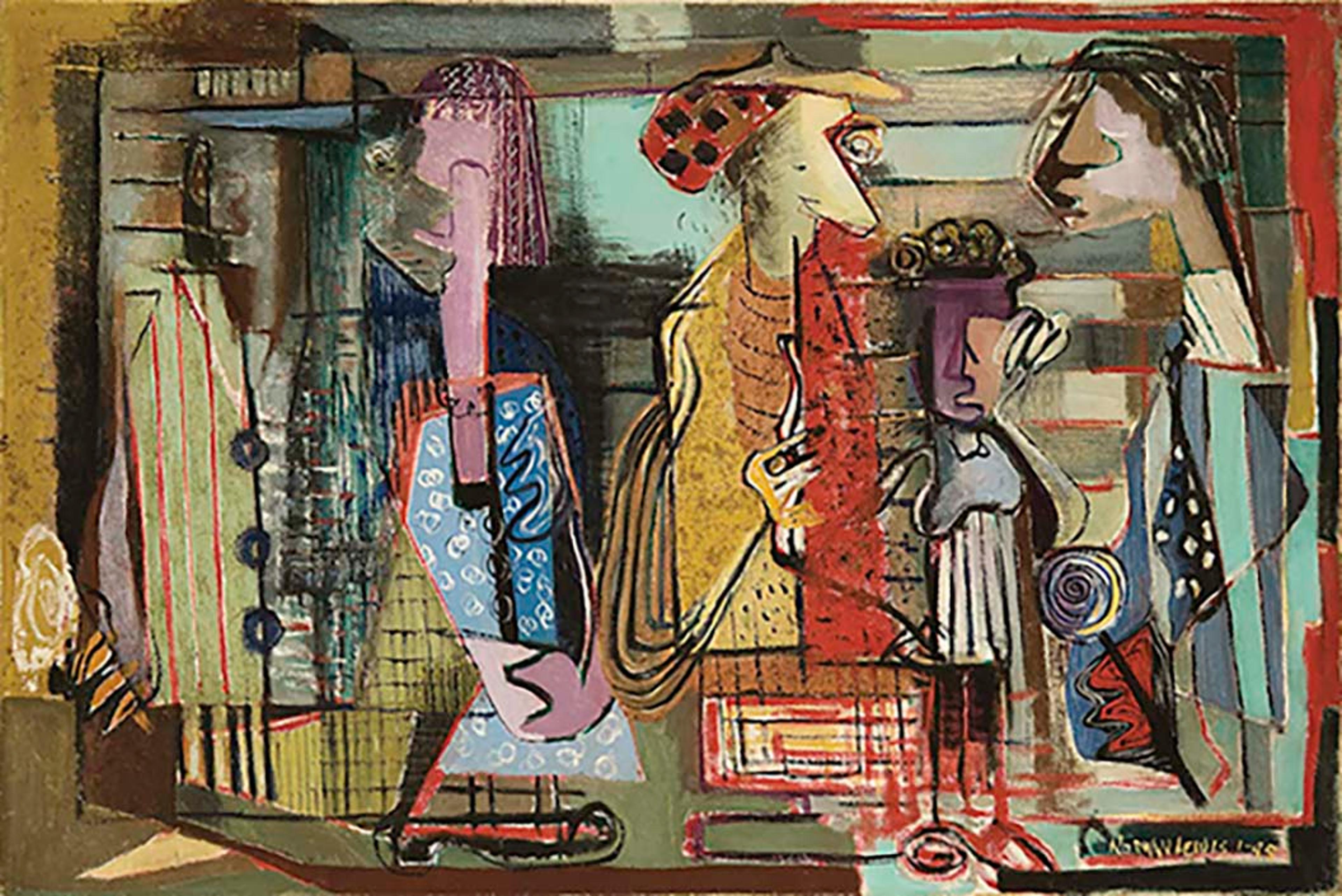 Norman Lewis  Untitled (Subway Station)