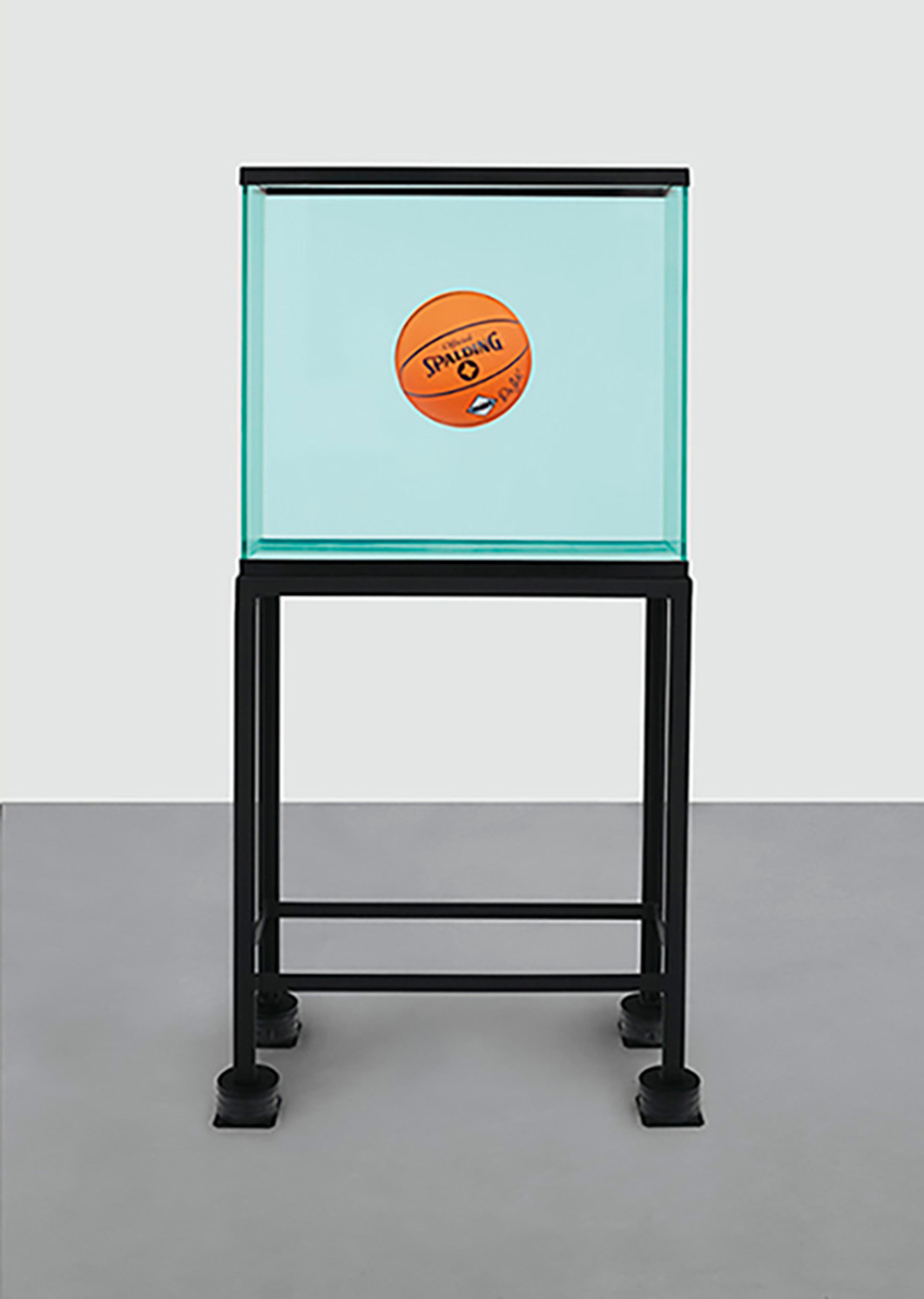 Jeff Koons  One Ball Total Equilibrium Tank (Spalding Dr. J Silver Series)