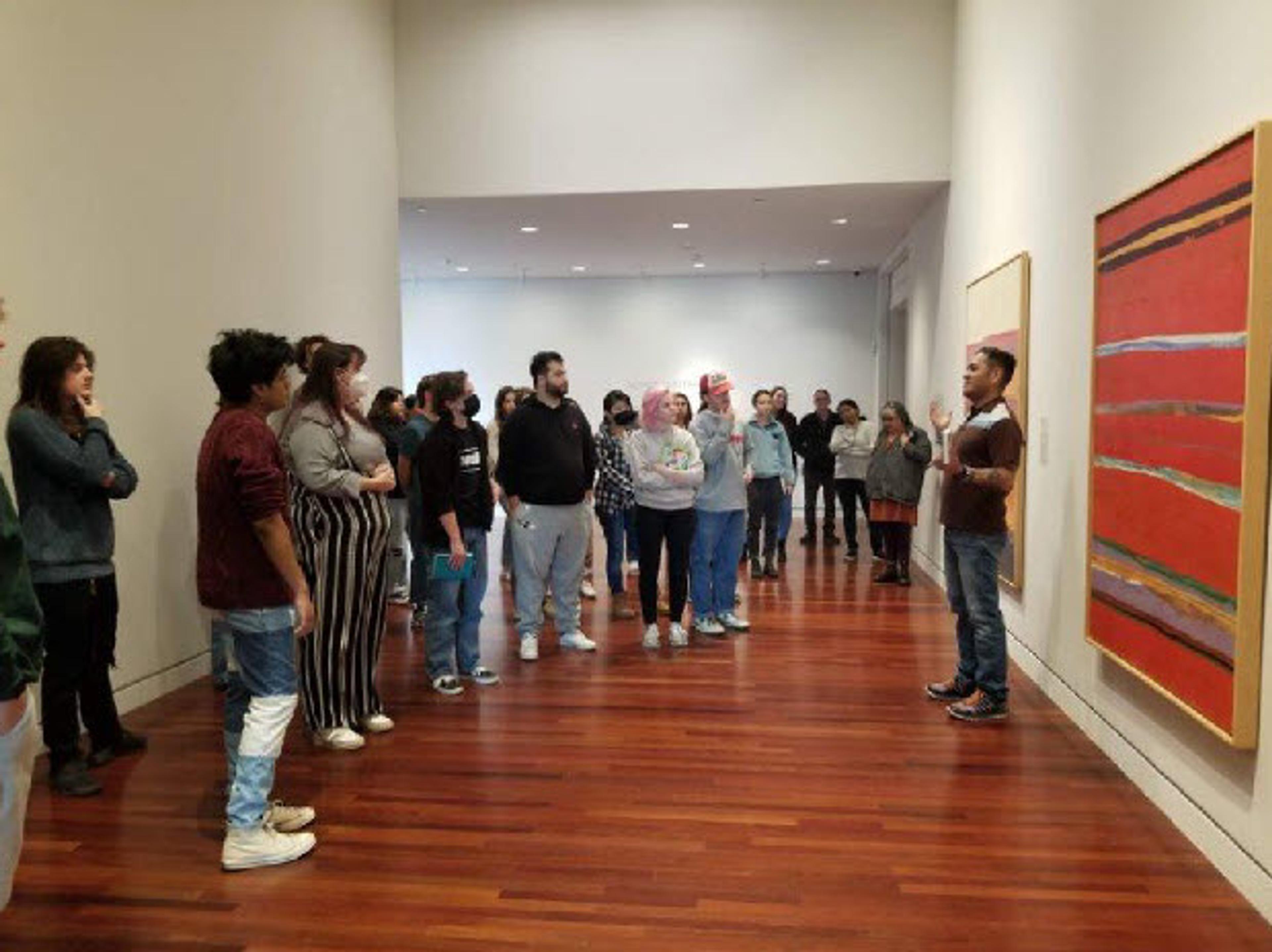 College audience tours action abstraction redefined at Colorado Springs Fine Arts Center