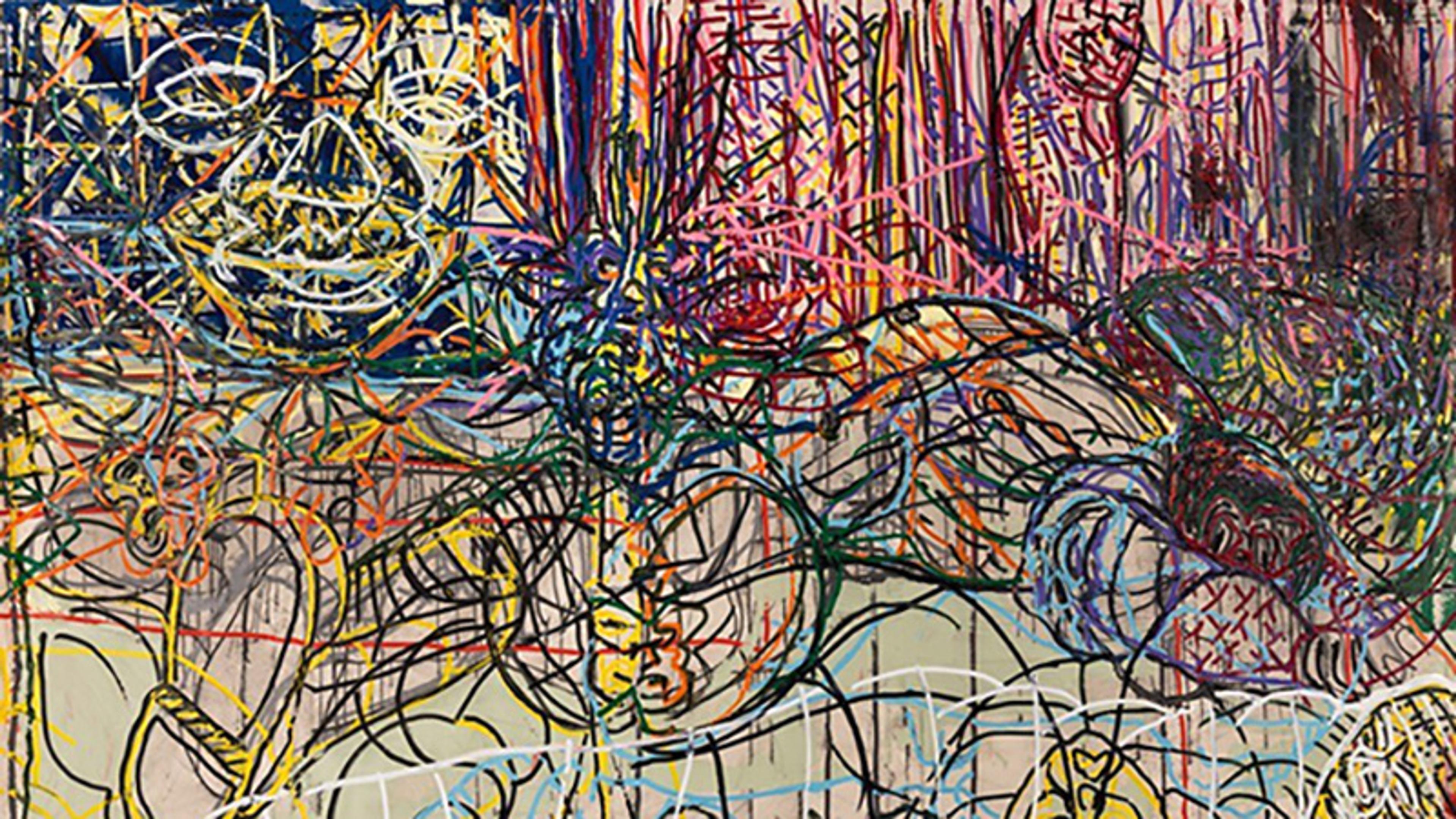 Detail from the painting "The Fallen" from "Many Wests: Artists Shape an American Idea" exhibition