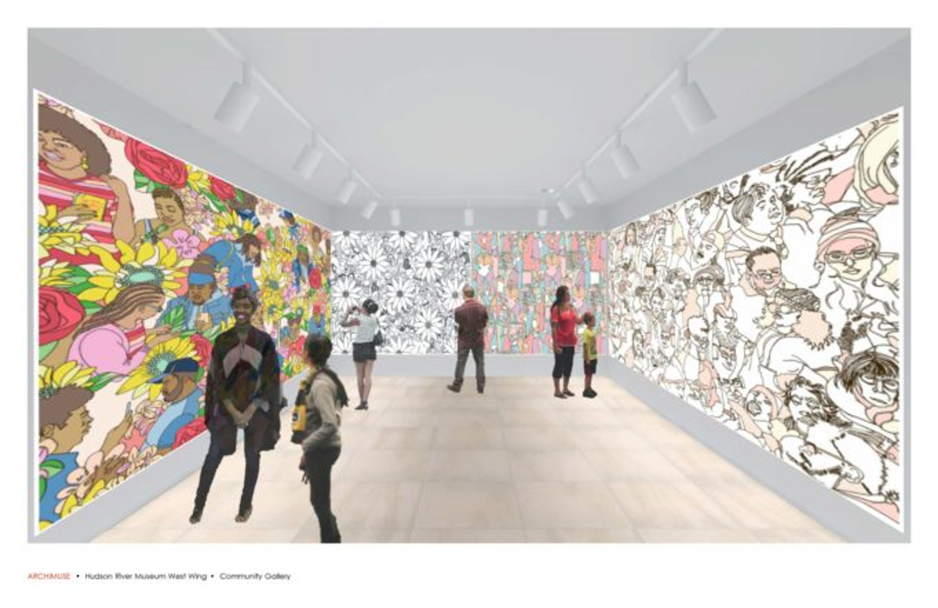 Rendering of the Hudson River Museum's West Wing capital improvement project, which opens this fall.