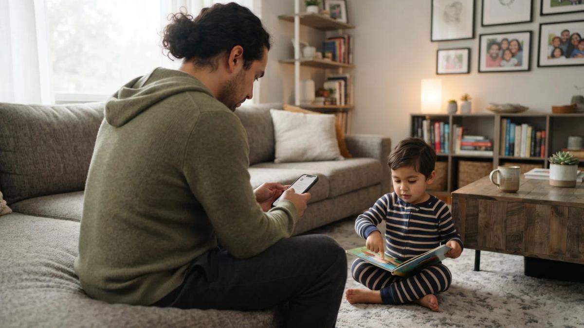 What your kid hears when you’re on your phone illustration