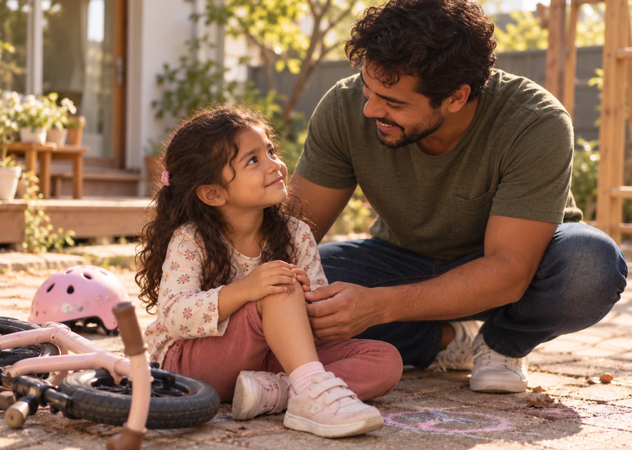 When Your Child Falls, They Look at You Before They Cry