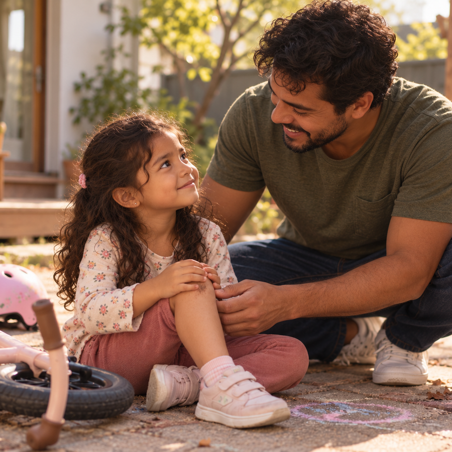When Your Child Falls, They Look at You Before They Cry
