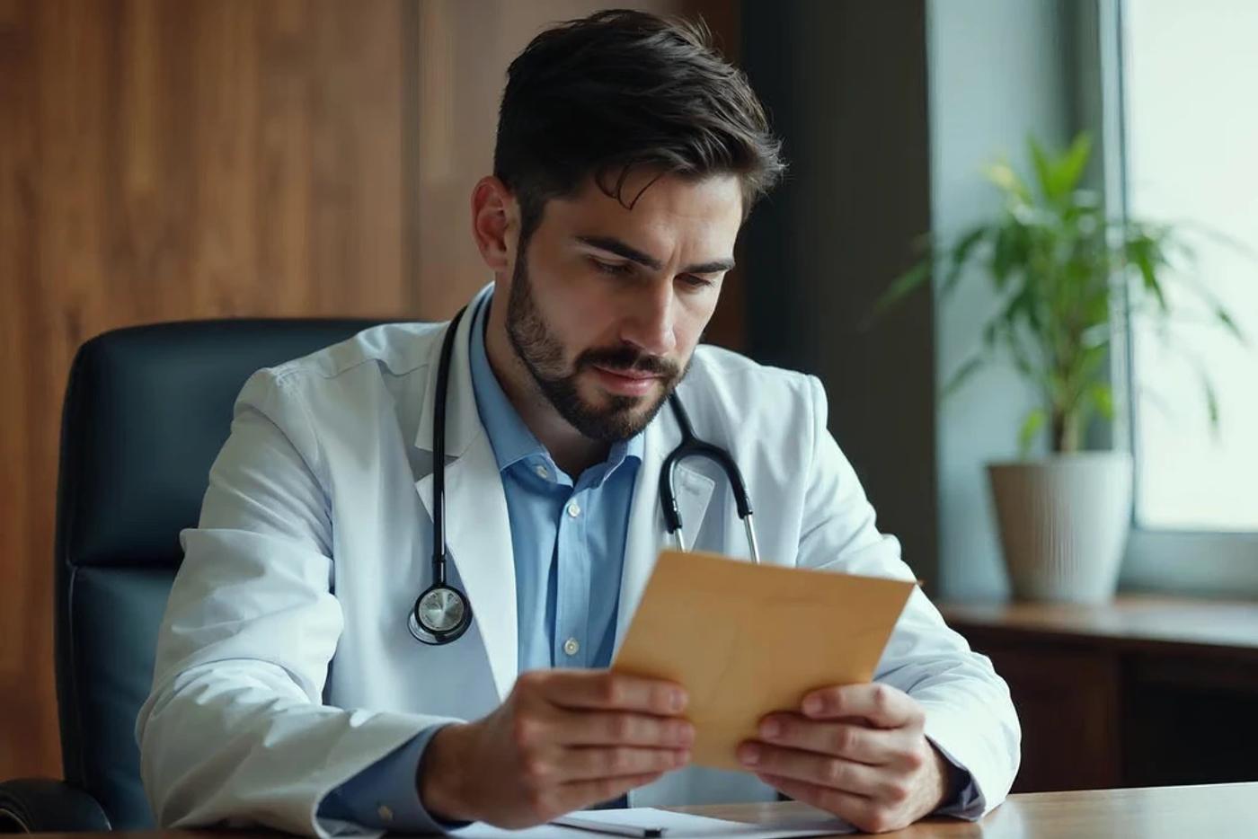 Physician reviewing an investment offer from one of the physician owned hospitals grandfathered under Section 6001