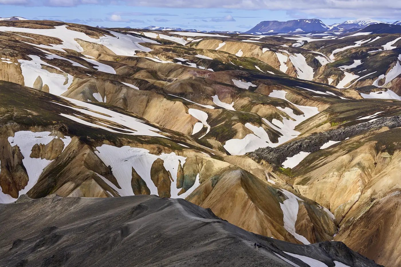 Die farbigen Rhyolithberge von Landmannalaugar