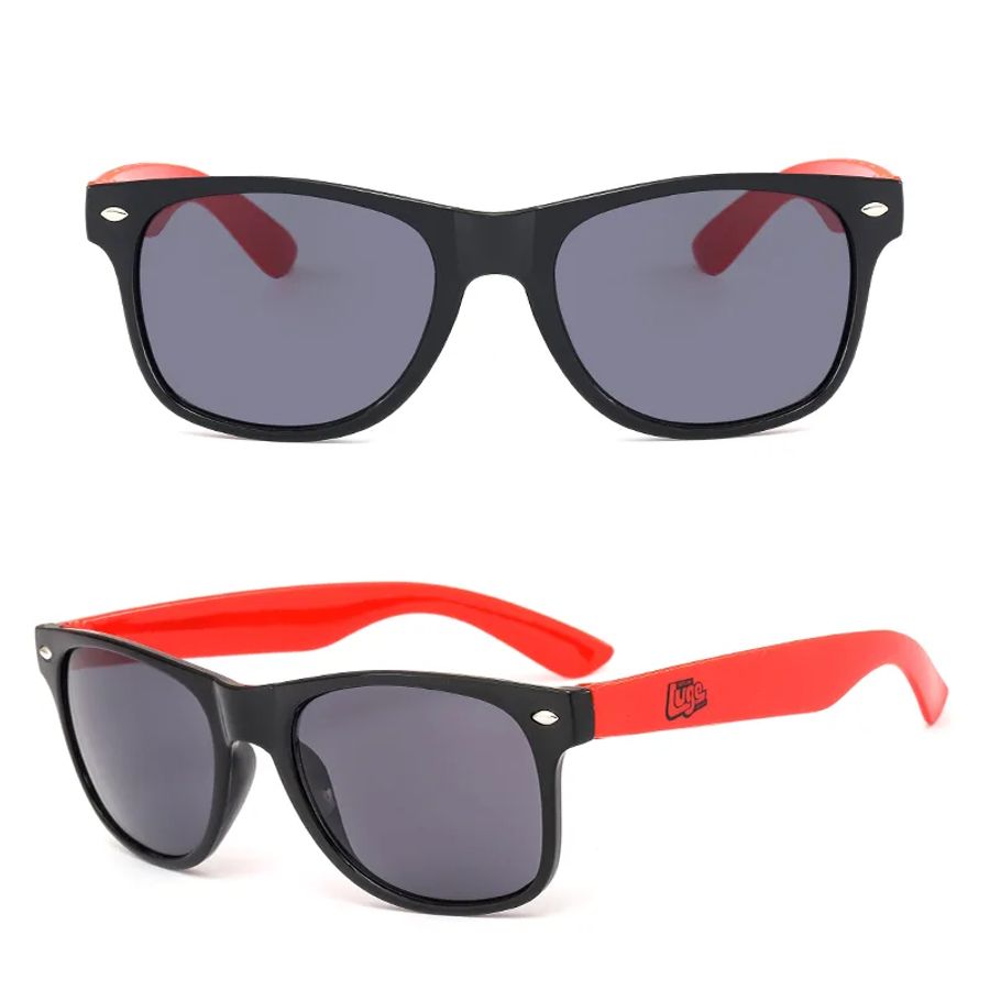 Neon-colored sunglasses DM-579 in front and angled views