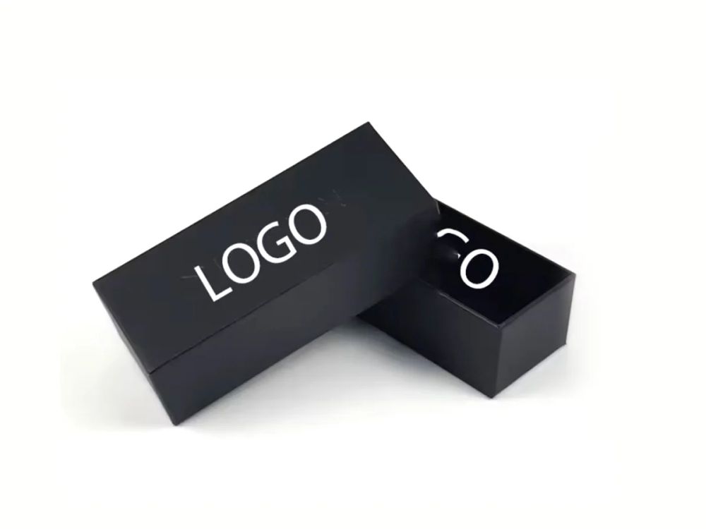 Branded paper box packaging for promotional sunglasses