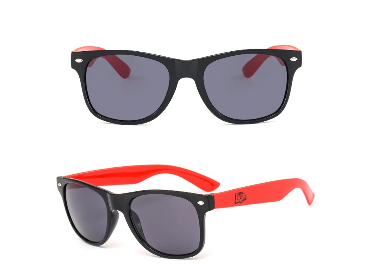 Neon-colored sunglasses DM-579 in front and angled views
