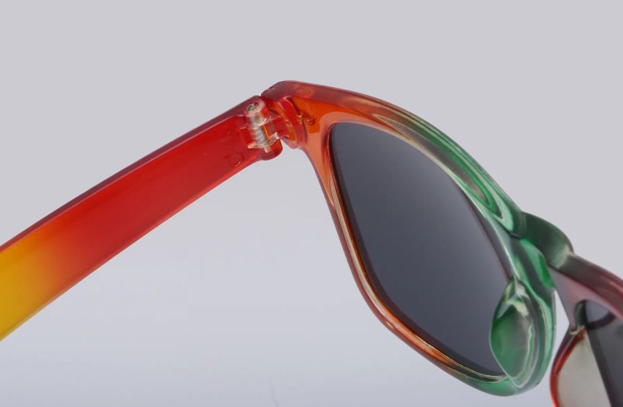 Hinge detail on rainbow sunglasses DM-576