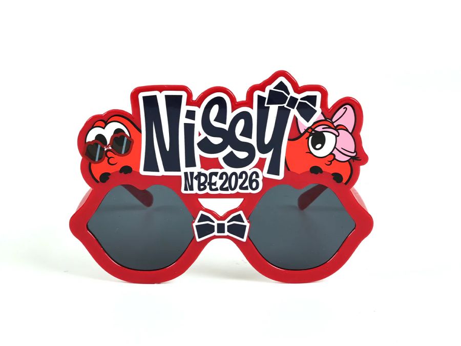 Custom molded sunglasses frame designed around a customer logo shape