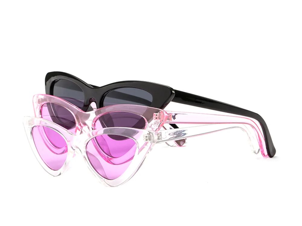 Custom heart and cat-eye promotional sunglasses frames