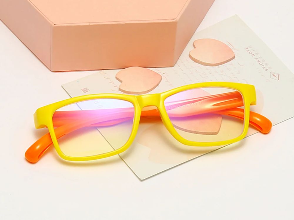 Blue-light blocking lens option for promotional eyewear