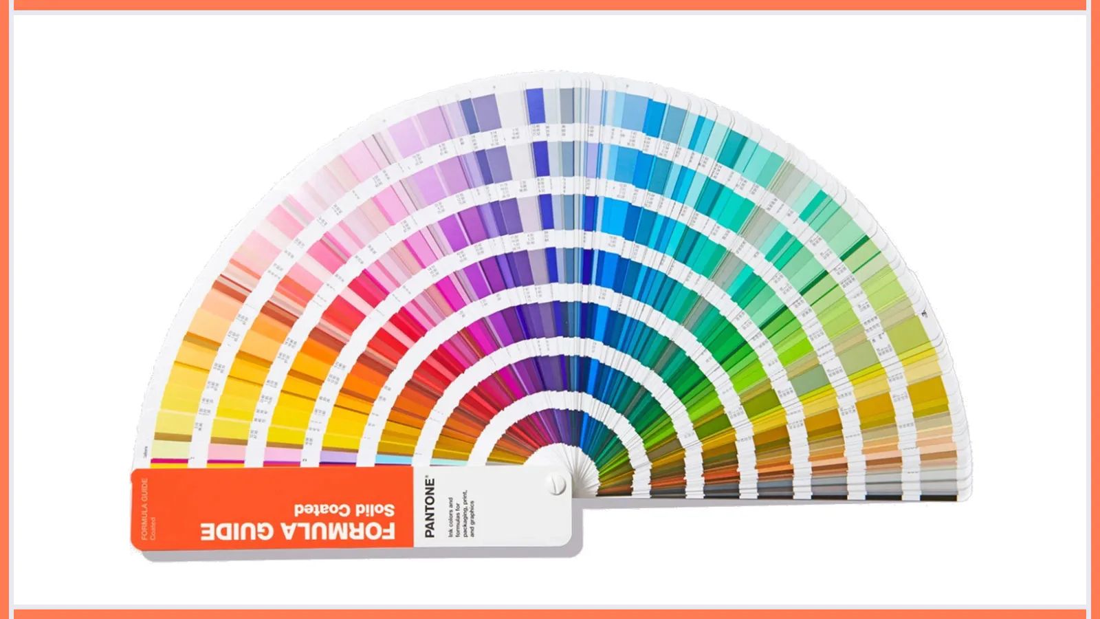 Pantone Formula Guide color fan used to specify production colors
