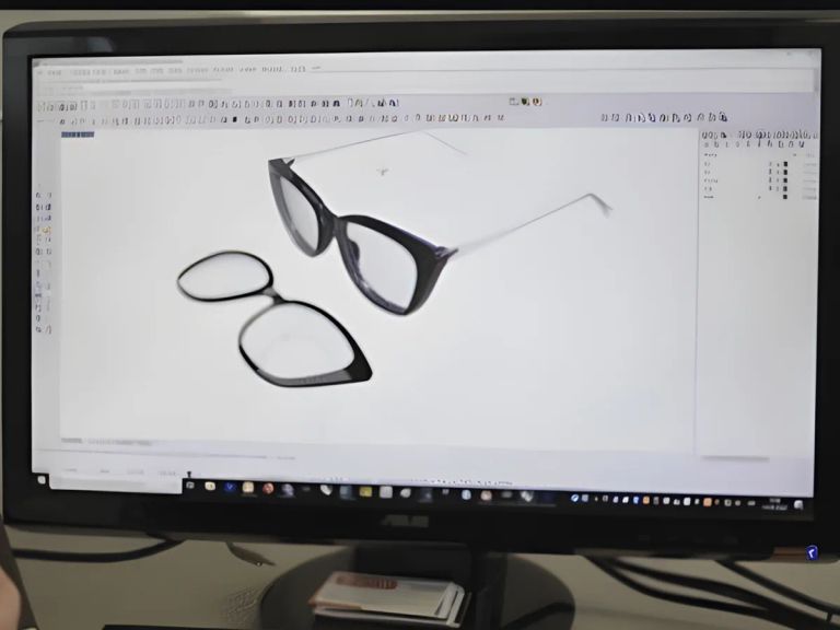 Sunglasses frame design under review for an OEM and ODM development project