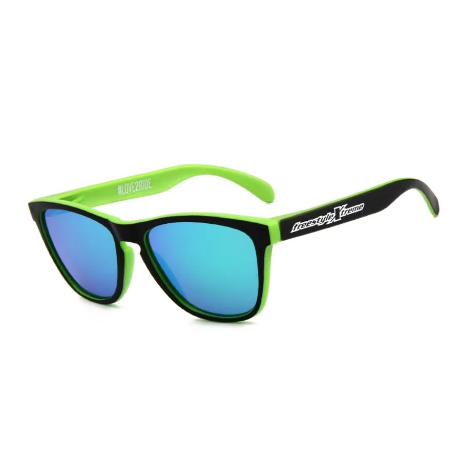 Full-rim square frame profile of DM-510 custom sports sunglasses