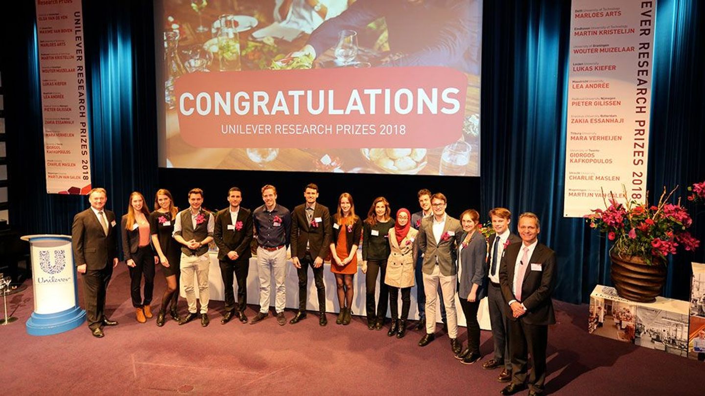 Unilever Research Prizes winners 2018