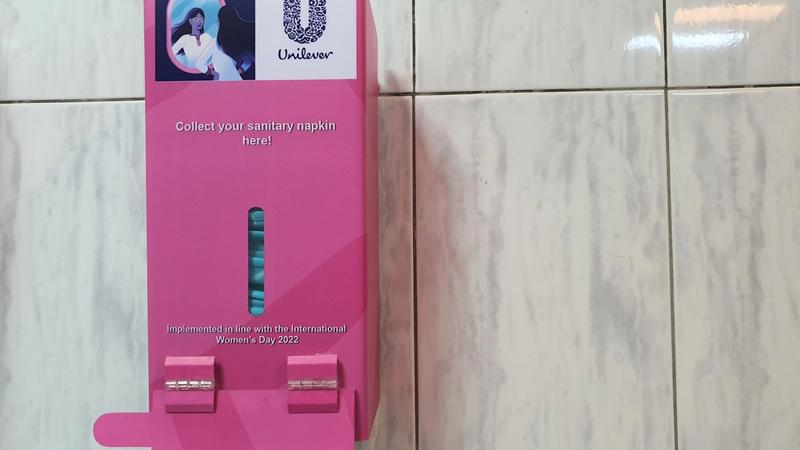 Sanitary napkin dispensers at Unilever Sri Lanka  