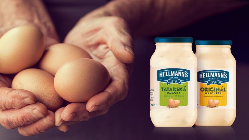Hellmann's používá 100 % vajec z volného chovu